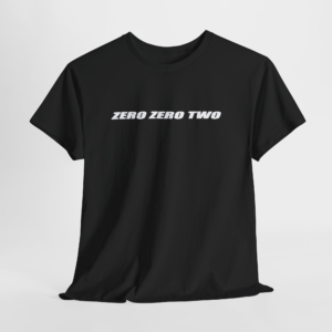 ZERO ZERO TWO Graphic Tee — Minimalist Number Logo T-Shirt